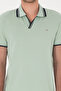 Men's Slim Fit Collar Water Green T-Shirt 50306872-Vr048 - 6