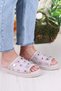 5054 Felted Tulle Stone Detailed Comfortable Stylish Women's Slippers - 3