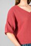 V-neck short sleeve blouse