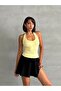 Women's Daffodil Yellow Scuba Halter Neckline Halter Top - 6