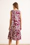 Women's Burgundy Skirt Flounced Woven Viscose Dress Elb-19002502 - 7