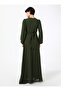 Modest Evening Dress - Khaki - - 7