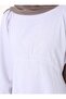 100% Cotton Fabric Balloon Sleeve Lined Hijab Dress - White - Exclusive - 4
