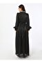 Yoryo Silk Hijab Evening Dress - Black - - 6