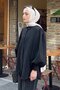 Balloon Sleeve Shirt Black - 2