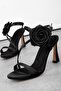 Andy Women's Cross Strap Rose Detailed Thin Heeled Shoes 4070 - 4