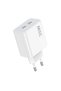 Φορτιστής, QC3.0, PD, 35W, 2xUSB Type-C, Λευκό