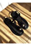 Gold Detail Suede Sandals - 2