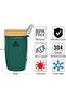 Bamboo Lid Food Thermos 500ml Steel Thermos Green Keeps Warm for 12 Hours - 2
