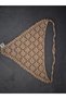 Brown Square Model Knitted Bandana - 2