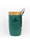 Bamboo Lid Food Thermos 500ml Steel Thermos Green Keeps Warm for 12 Hours - 3