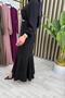 Mi̇zgi̇n Elbi̇se Crepe Fabric Women's Black Belted Skirt with Stones and Ruffles Stylish Tessiture Dress - 2