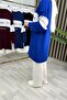 Printed Aycan Set Crystal Fabric Women's Cobalt Blue Casual Sports Two-Piece Set with Pants - 8