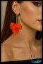 Colorful Flower Model Long Earrings |   Pomegranate Flower |   Summer Elegant Design |   Women's Jewelry Accessory