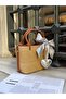 Tan Straw Women's Heart Charm Hand and Shoulder Bag - 7