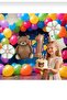Retro Coffee Number Bear Foil Balloon Birthday Party Set Decoration - 4