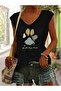 Pati Printed Women's Oversize Sleeveless T-Shirt
