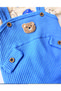 Bear Embroidered Baby Boy Salopet Set of 3 – Bodysuit, Salopet and Socks - 2