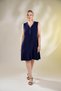 1112070 Women's Plus Size Skirt Pleated Dress Navy Blue - 4