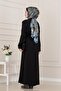 Vest with Stone Detail Tencel Dress-Black - 5