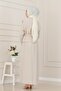 Vest with Stone Detail Tencel Dress-Beige - 6