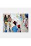 لوحة جدارية قماشية كانفس بوهيمية ، إطار بني، 120×80 سم - 6