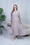 Women's Plus Size Hijab Viscose Dress Gray 2061