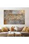 لوحة جدارية قماشية كانفس فاخرة بتصميم فني إسلامي، إطار فضي، 50×70 سم - 2