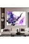 لوحة جدارية قماشية كانفس تجريدية بإطار فضي، 50×70 سم - 5