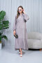 Women's Plus Size Hijab Viscose Dress Gray 2061 - 4