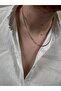 Men's Silver Stainless Steel Chain Necklace Does Not Lose Color, Does Not Fade, Unisex, Does Not Fade, Can Be Combined - 3