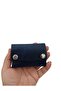Creonder Genuine Leather Men's Card Holder - Handmade Cüzan - Special Design - Navy Blue