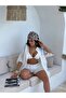 Women's Embroidered Fabric Shirt and Shorts Set - 3