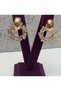Sparkling Ring Women's Evening Dress Earrings with Zircon Stone Detail - 3