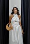 Ecru Criss Halter Dress - 4
