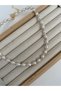 Women's Necklace with Row of Pearls - 3