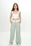 Girls' 2 Thread Garnished 100% Cotton Sports Sweatpants
