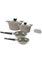 Aeni Cooking Set, 8 Pieces Set, Warm Marble Color - 8