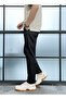 Black Slim Fit Men's Fabric Trousers - Casual Elegance - 2