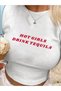 Women's Hot Girls Printed Baby Tee Crop