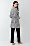 Women's 3-Piece Black Suit, 50% Cotton 50% Modal - 5