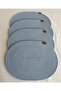 Jute Placemat, Table Decor Supla Oval Light Blue 30X40 Set of 4
