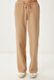 Women's Camel Soft Loose Knitted Trousers Ub00437 - 3