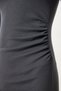 Women's Smoked Boat Neck Gathered Mini Knitted Dress Ub00442 - 6