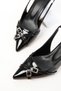 Black Patent Leather Women's Classic Heeled Shoes 20781 - 3