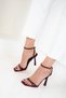 Burgundy Patent Leather Women's Classic Heeled Shoes 20785 - 3