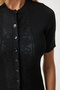 Women's Black Openwork Seasonal Knitwear Cardigan Ow00044 - 4