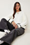 Women's Ecru Stripe Detailed Knit Sweater PF00041