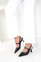 Black Patent Leather Women's Classic Heeled Shoes 20799 - 3