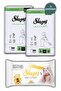 Natural Ultra Sensitive Sanitary Pads Long 40 Pieces, Sensitive 50 Wet Wipes and Rosie - 2